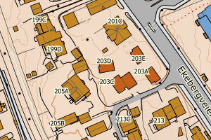 Kartbilde fra WMS-tjeneste av avviket