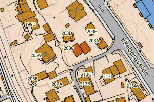 Kartbilde fra WMS-tjeneste av avviket