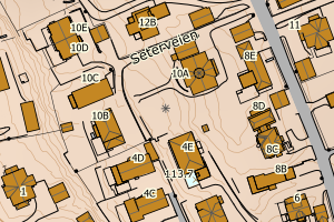 Kartbilde fra WMS-tjeneste av avviket