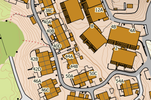 Kartbilde fra WMS-tjeneste av avviket