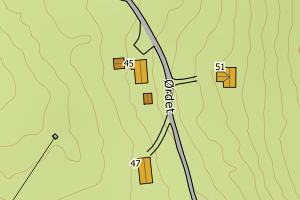 Kartbilde fra WMS-tjeneste av avviket