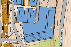 Kartbilde fra WMS-tjeneste av avviket