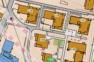 Kartbilde fra WMS-tjeneste av avviket