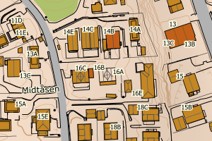 Kartbilde fra WMS-tjeneste av avviket