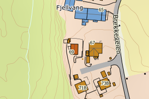 Kartbilde fra WMS-tjeneste av avviket