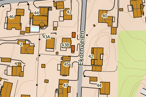 Kartbilde fra WMS-tjeneste av avviket