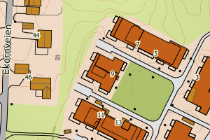 Kartbilde fra WMS-tjeneste av avviket