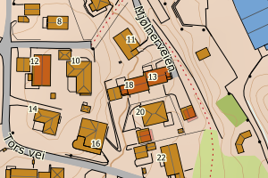 Kartbilde fra WMS-tjeneste av avviket