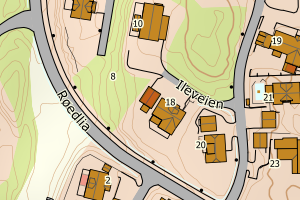 Kartbilde fra WMS-tjeneste av avviket