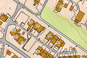 Kartbilde fra WMS-tjeneste av avviket