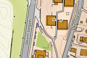 Kartbilde fra WMS-tjeneste av avviket