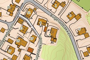 Kartbilde fra WMS-tjeneste av avviket