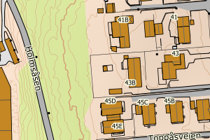 Kartbilde fra WMS-tjeneste av avviket