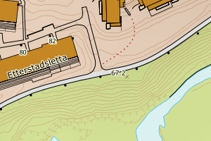 Kartbilde fra WMS-tjeneste av avviket