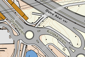 Kartbilde fra WMS-tjeneste av avviket