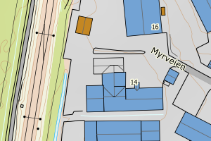 Kartbilde fra WMS-tjeneste av avviket