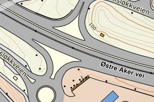 Kartbilde fra WMS-tjeneste av avviket