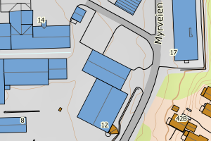 Kartbilde fra WMS-tjeneste av avviket