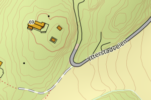 Kartbilde fra WMS-tjeneste av avviket