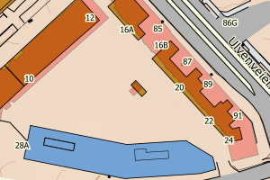 Kartbilde fra WMS-tjeneste av avviket