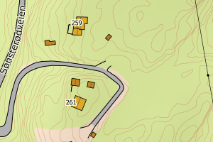 Kartbilde fra WMS-tjeneste av avviket