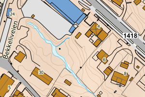 Kartbilde fra WMS-tjeneste av avviket