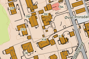 Kartbilde fra WMS-tjeneste av avviket