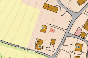 Kartbilde fra WMS-tjeneste av avviket