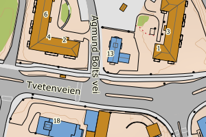 Kartbilde fra WMS-tjeneste av avviket