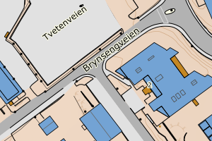 Kartbilde fra WMS-tjeneste av avviket