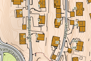 Kartbilde fra WMS-tjeneste av avviket