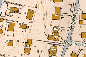 Kartbilde fra WMS-tjeneste av avviket