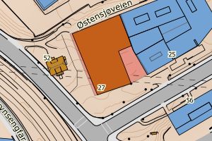 Kartbilde fra WMS-tjeneste av avviket