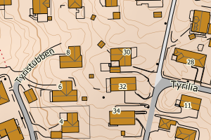 Kartbilde fra WMS-tjeneste av avviket