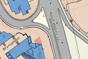 Kartbilde fra WMS-tjeneste av avviket