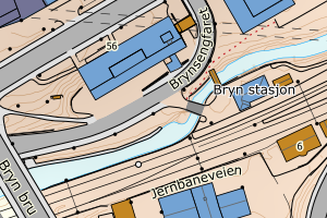 Kartbilde fra WMS-tjeneste av avviket