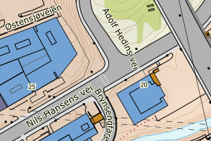 Kartbilde fra WMS-tjeneste av avviket