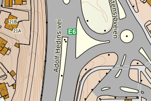 Kartbilde fra WMS-tjeneste av avviket