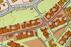 Kartbilde fra WMS-tjeneste av avviket