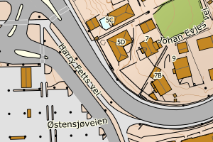 Kartbilde fra WMS-tjeneste av avviket