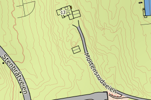 Kartbilde fra WMS-tjeneste av avviket