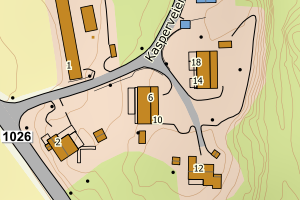 Kartbilde fra WMS-tjeneste av avviket