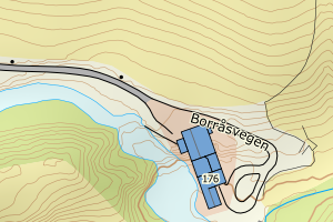 Kartbilde fra WMS-tjeneste av avviket