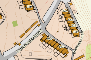 Kartbilde fra WMS-tjeneste av avviket