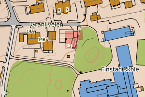 Kartbilde fra WMS-tjeneste av avviket