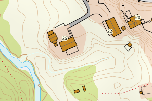 Kartbilde fra WMS-tjeneste av avviket