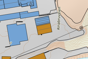 Kartbilde fra WMS-tjeneste av avviket