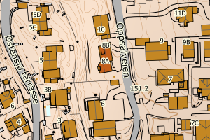Kartbilde fra WMS-tjeneste av avviket