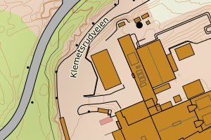 Kartbilde fra WMS-tjeneste av avviket