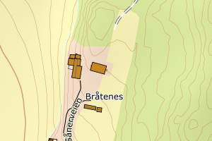 Kartbilde fra WMS-tjeneste av avviket